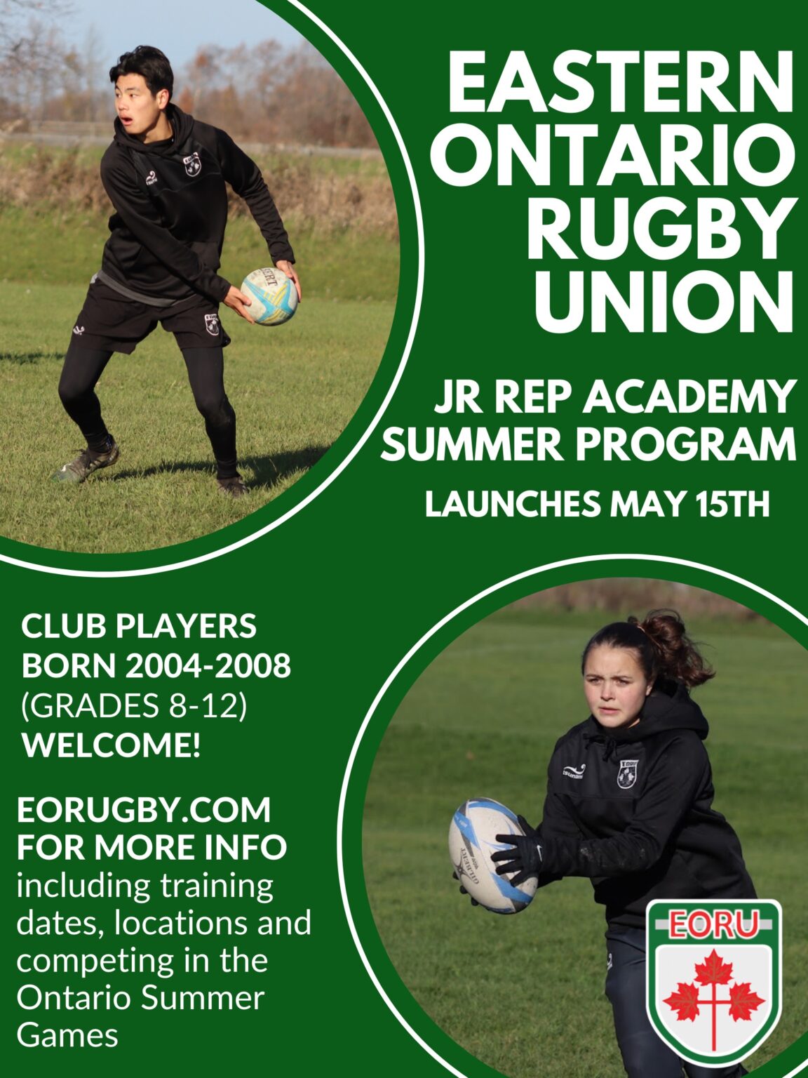 EORU Jr Rep Academy’s Summer Schedule Announced – Eastern Ontario Rugby ...